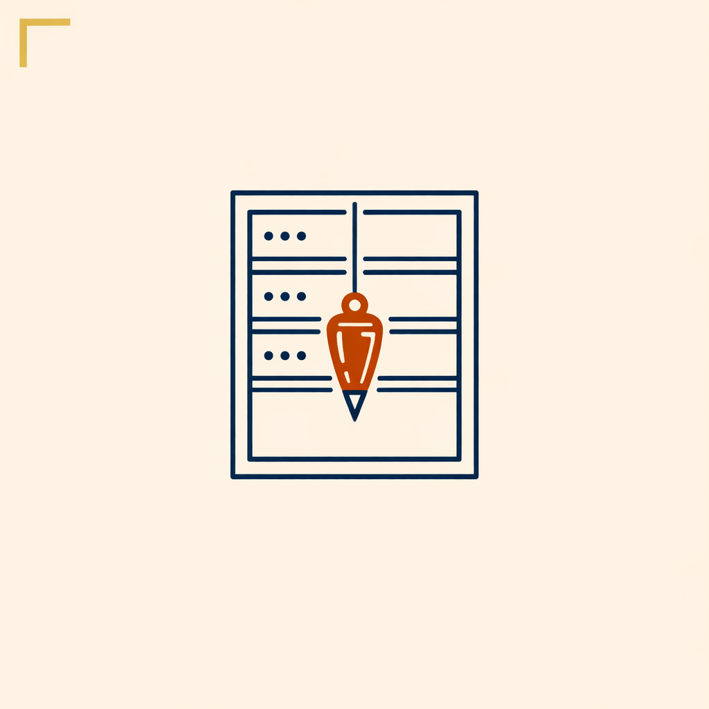 Hosted and cared for icon — plumb bob inside a server rack